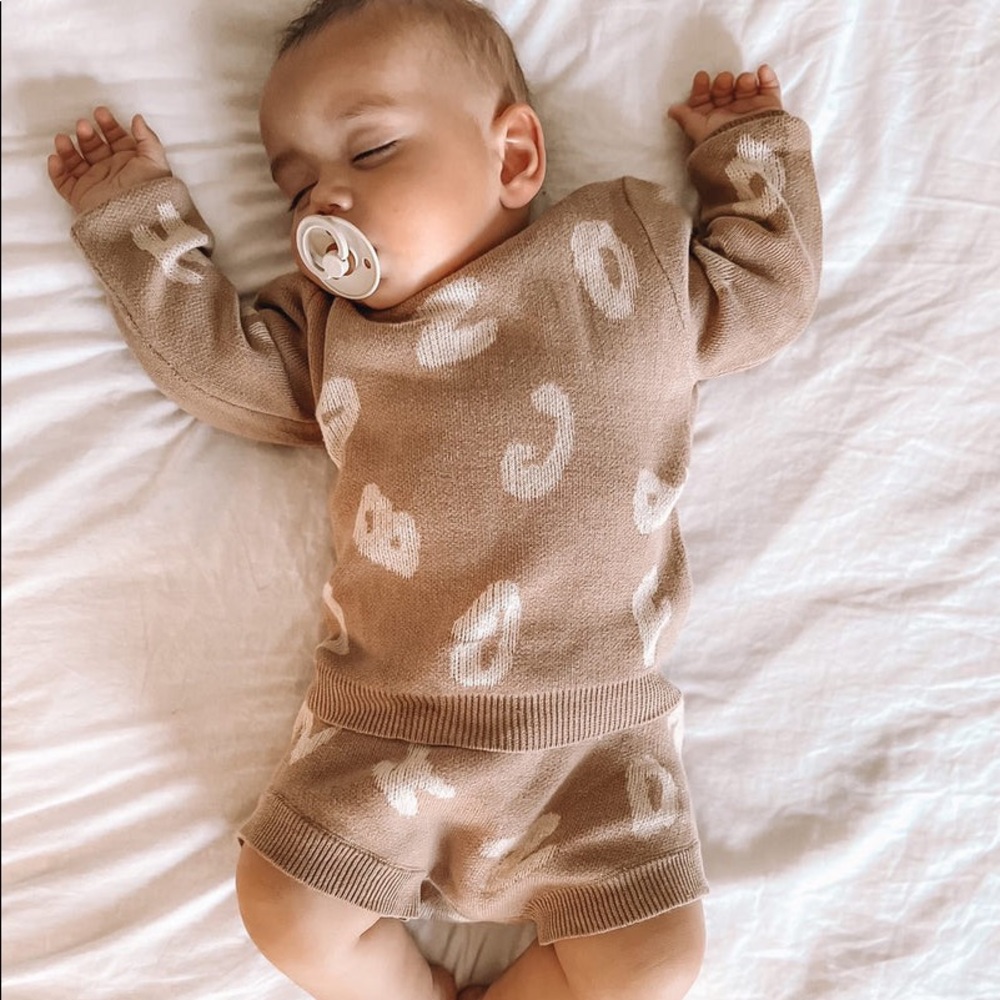 LUNA + LUCA - ALPHABET JACQUARD PULLOVER SWEATER & BLOOMER SET